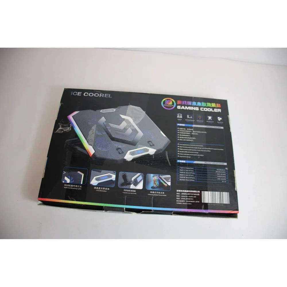ICE COOREL Gaming Laptop Cooling Pad 15-17.3 Inch RGB Cooler Pad with 6 Fans